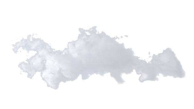 white clouds on transparent