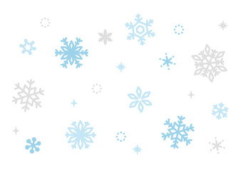 手描きの雪の結晶セット
