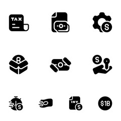 Finance Glyph Icons Set Vol.2 