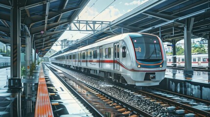 Obraz premium Train Station Scene