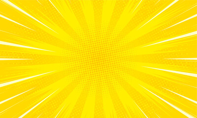 Comic burst yellow background design