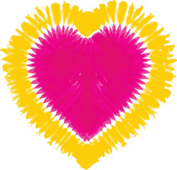 Heart Tie Dye Vector, Graphic Tie Dye