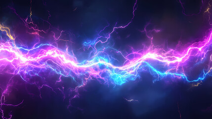 Fototapeta premium Abstract lightning energy. Psychedelic Dream Waves. Illustration