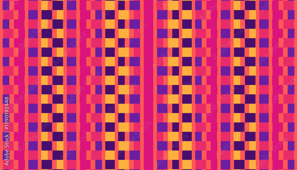 Aufkleber abstract multicolor layered steps pattern background. glitch texture vector illustration.