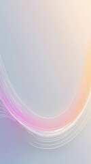 Abstract Background with Curved White Lines and Soft Gradient Colors