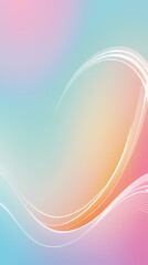 Abstract Pastel Background with Curved White Lines
