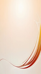 Abstract Background with Orange and White Swirls on Beige Canvas