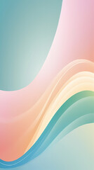 Abstract Background with Curving Pastel Colors and Gradient Shades