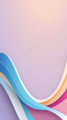Abstract Background with Curved Multicolored Stripes