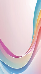 Abstract Pink, Blue, and Yellow Curved Lines Background