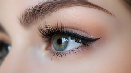 Obraz premium Close-Up View of an Eyelash Removal Procedure Showing Fine Details of Lashes and Eye, Highlighting Precision and Professionalism in Beauty Treatments