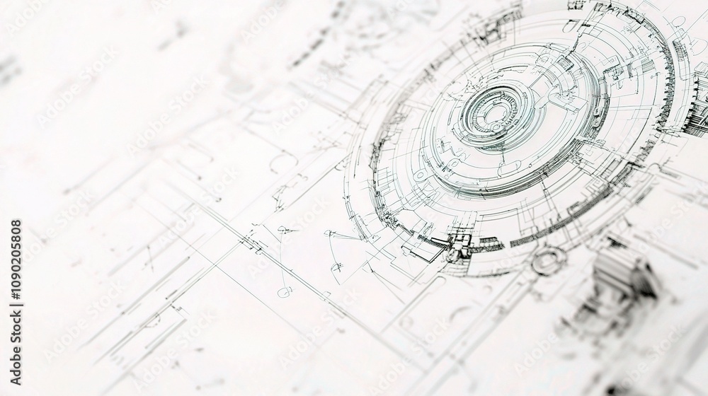 Poster intricate mechanical draft background featuring detailed gear design with standard scale and gigapix