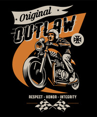 Original outlaw Vintage Biker Design