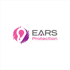 Hearing Therapy Ear Medical and Health Logo Idea