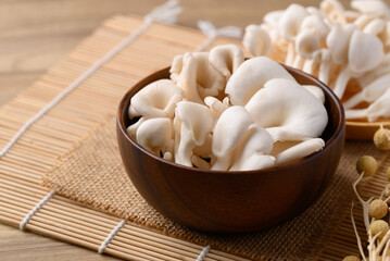 White Oyster Mushroom, Edible mushroom, Organic food ingredient