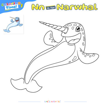 Coloring Page Narwhal 1