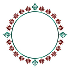 Fototapeta premium christmas frame with snowflakes