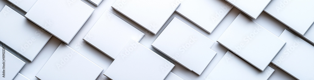 Aufkleber abstract geometric pattern with overlapping white rectangles creating modern, minimalist design. fla