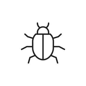 recommend clip art: Bug thin line vector icon