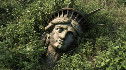 The Statue of Liberty in the apocolyps