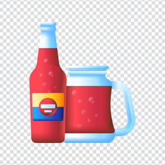 Fototapeta premium Colorful Refajo vector design in EPS 10 format. This illustration showcases the traditional layered skirt known as a refajo, commonly worn in Colombian highland regions and Andean festivities. Featuri