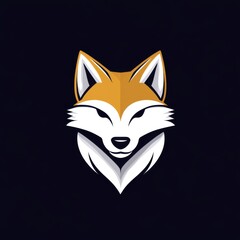 Obraz premium Dynamic fox logo design digital art modern aesthetic digital environment creative perspective branding concept