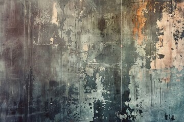 Obraz premium Grunge background with chipped paint. Ideal for adding texture and character to designs.