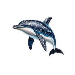Fototapeta premium Vibrant Spotted Dolphin Leaping in the Ocean