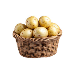 Basket of Fresh Yellow Potatoes