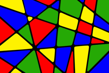 ステンドグラス風カラフル背景