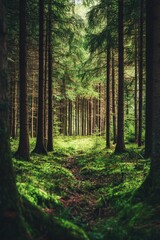Fototapeta premium Green Forest Landscape
