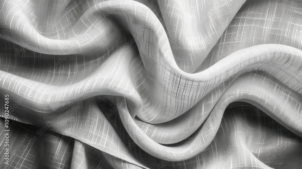 Poster close-up of a gray linen fabric. this image can be used for various purposes, including showcasing t