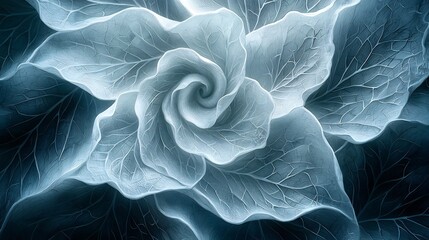 Ethereal Spiral Flower with Delicate Petals in Moody Tones