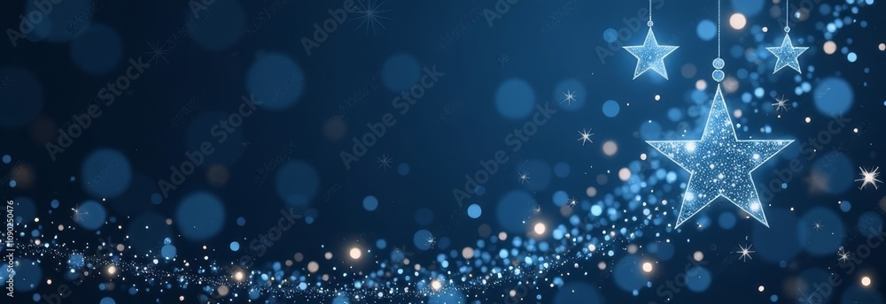 Poster a dark blue background with a large number of stars scattered throughout