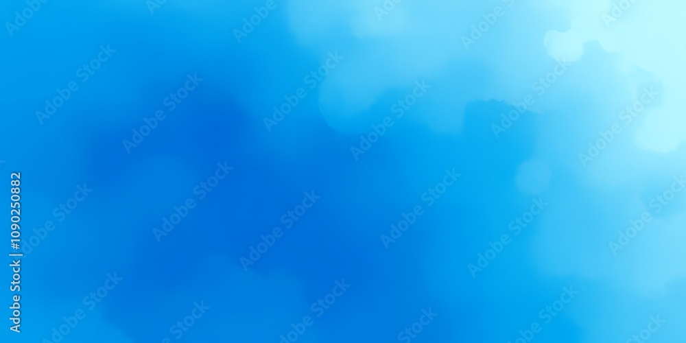 Poster abstract blue background with soft bokeh.