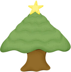golden christmas tree with stars