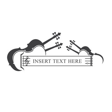 illustration of string quartet instruments, vector art.