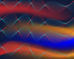 Holographic background with rainbow iridescent strains. Illustration of color interference.Vector abstract holographic background