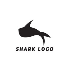 Fototapeta premium Shark Logo Icon Design Black and White 