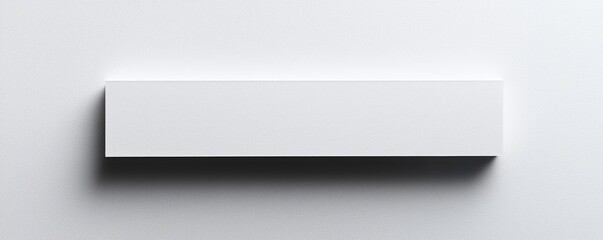 White Rectangular Shelf Mockup on White Wall Background