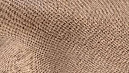 Cream seamless pattern imitating burlap or gauze. Hessian sackcloth woven background.