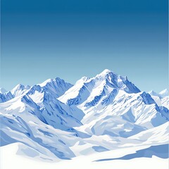 Snowy Mountain Landscape