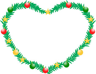 Christmas pine tree heart decoration 