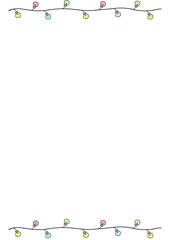 A4 page frame, doodle illustration