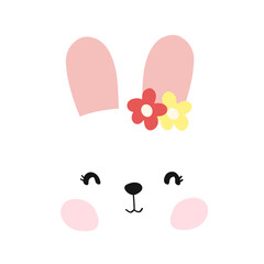 white cartoon bunny