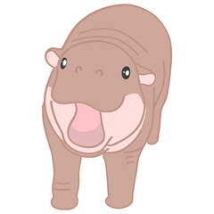 Pygmy hippo cartoon