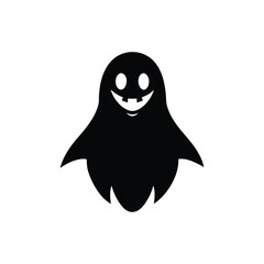 Obraz premium Halloween Ghost Vector illustration - Happy Ghost silhouette Clipart 