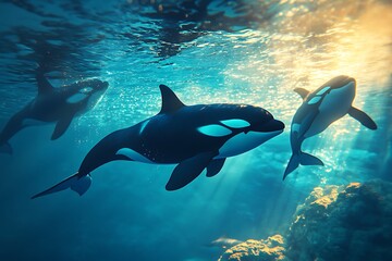 whale view in the sea