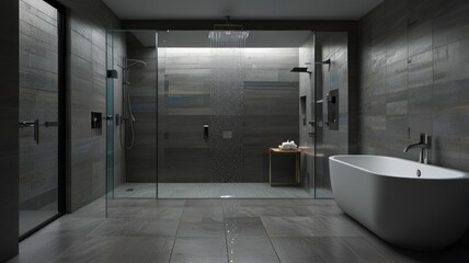 Modern Gray Bathroom Design