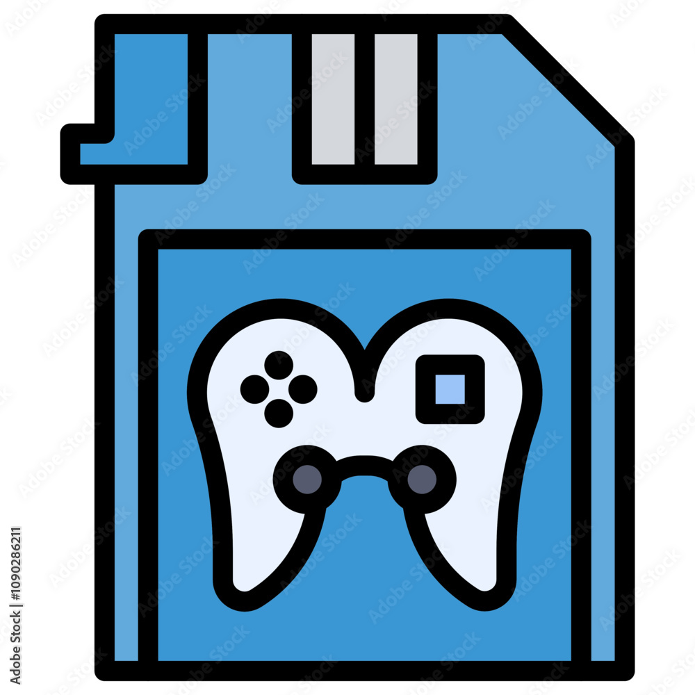 Poster save game icon vector image. can be used for game design.